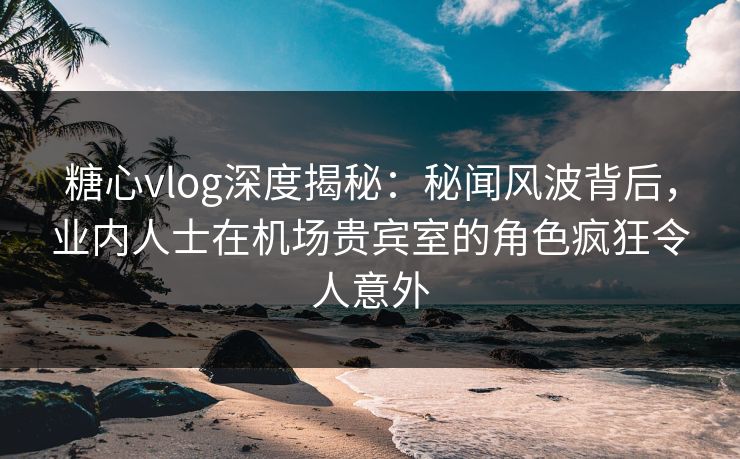 糖心vlog深度揭秘:秘闻风波背后,业内人士在机场贵宾室的角色疯狂令人意外 第1张 糖心vlog深度揭秘:秘闻风波背后,业内人士在机场贵宾室的角色疯狂令人意外 第1张
