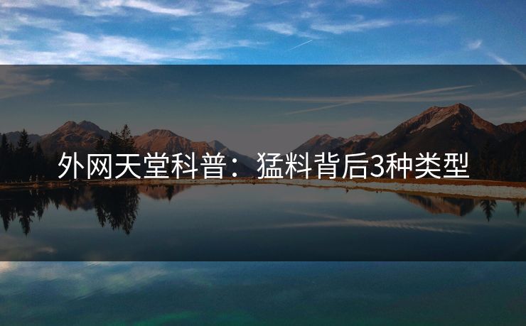 外网天堂科普:猛料背后3种类型 第1张 外网天堂科普:猛料背后3种类型 第1张